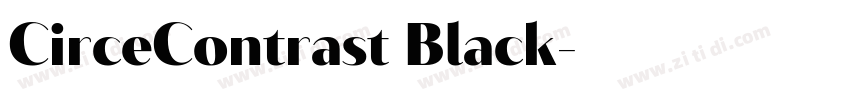 CirceContrast Black字体转换 CirceContrast Black字体转换